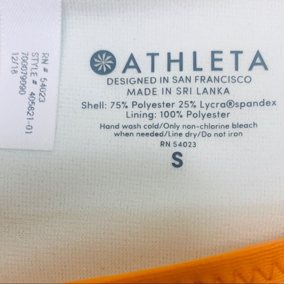 Athleta White Yellow Fuchsia Blue Color Block Bikini Bottoms Size Small NWT - Picture 6 of 8